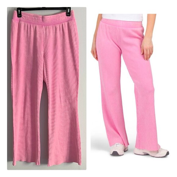 Sunnyside by Sundry Waffle Wide Leg Pants Sz L NWOT - Picture 4 of 11